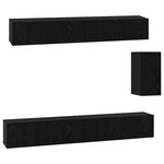 vidaXL Meuble TV mural 3 Pièces 100 x 30 x 30 cm Chêne noir