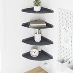 vidaXL Étagère Flottante d'Angle 4 pc Anthracite 24 x 24 x 2 3 cm