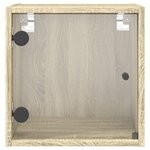 vidaXL Tables de chevet et portes vitrées 2Pièces chêne sonoma 35x37x35cm