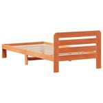 vidaXL Cadre de lit sans matelas cire marron 90x190 cm bois pin massif
