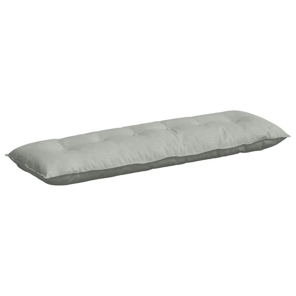 vidaXL Coussin de Dos Gris clair 160 x 50 cm Tissu en velours côtelé