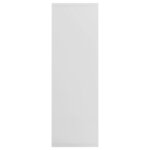 vidaXL Bibliothèque/buffet blanc brillant 50x25x80cm Bois d’ingénierie