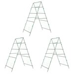 vidaXL Treillis de jardin pour plantes grimpantes 3 Pièces forme A acier