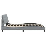 vidaXL Cadre de lit avec LED sans matelas gris clair 180x200 cm tissu