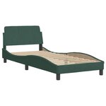 vidaXL Cadre de lit sans matelas vert foncé 80x200 cm velours