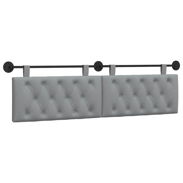 vidaXL Tête de lit suspendue Gris clair Tissu