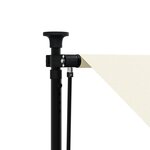 vidaXL Auvent rétractable crème 150x150 m tissu et acier