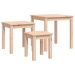 vidaXL Tables gigognes 3 Pièces Bois de pin massif