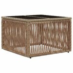 vidaXL Ensemble de canapé de jardin 10 Pièces Beige polyrotin