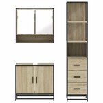 vidaXL Ensemble de meubles de salle de bain 3 Pièces chêne sonoma