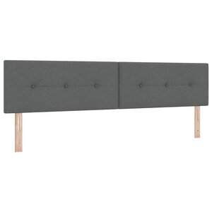 vidaXL Tête de Lit LED avec des lumières à LED Gris foncé 200 cm tissu
