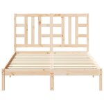 vidaXL Cadre de lit sans matelas 135x190 cm bois massif