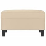 vidaXL Repose-pied Crème 70x55x41 cm Tissu microfibre