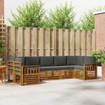 vidaXL Ensemble de canapé d'angle 7 Pièces Naturel et Anthracite