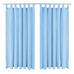 vidaXL Rideau occultant avec boucles 2 Pièces 140 x 225 cm Turquoise