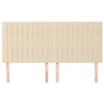 vidaXL Tête de lit Crème 160x5x118/128 cm Tissu