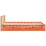 vidaXL Cadre de lit sans matelas cire marron 150x200cm bois pin massif