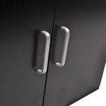 vidaXL Mobilier de salle de bain avec lavabo 9 Pièces Noir