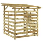 vidaXL Abri de stockage du bois de chauffage Bois de pin imprégné