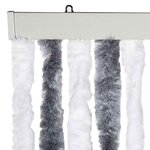 vidaXL Moustiquaire Gris et blanc 56x200 cm Chenille
