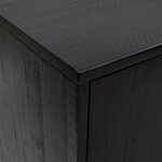vidaXL Buffet Noir 75x35x70 cm Bois de pin massif