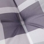 vidaXL Coussins de chaise à dossier haut lot de 2 carreaux gris