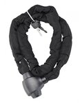 THIRARD - Chaîne acier gainé nylon Loops  vélo  moto  barrières  1.5m  noir  2 clés