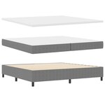 vidaXL Lit à ressorts avec matelas gris clair 200x200 cm en velours côtelé