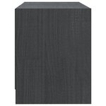 vidaXL Meuble TV Gris 80x31x39 cm Bois de pin massif