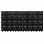 vidaXL Carreau de terrasse 6 pièces Noir 60 x 30 cm WPC