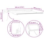 vidaXL Cadre de store manuel avec LEDs 3 5 x 2 m
