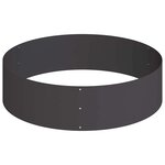 vidaXL Cache-pot de jardin Noir 120 x 120 x 20 cm Acier