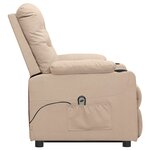 vidaXL Fauteuil Crème Tissu