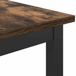 vidaXL table Chêne fumé 100 x 40 x 100 5 cm Bois d'ingénierie et acier