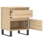 vidaXL Tables de chevet 2 Pièces chêne sonoma 40x35x50 cm bois ingénierie