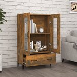 vidaXL Buffet haut Chêne fumé 70x31x115 cm Bois d'ingénierie