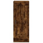 vidaXL Buffet haut Chêne fumé 34 5x34x180 cm Bois d'ingénierie