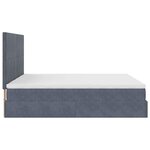 vidaXL Cadre de lit ottoman avec matelas gris foncé 200x200 cm velours