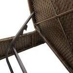 vidaXL Chaise longue double avec coussins marron résine tressée