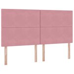 vidaXL Lit de Rangement avec matelas Rose 180 x 200 cm Velours