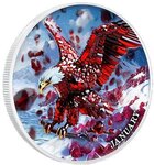 Pièce de monnaie en Argent 1 Dollar g 31.1 (1 oz) Millésime 2024 Birthstones GARNET