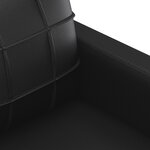 vidaXL Ensemble de canapés 3 Pièces avec coussins Noir Similicuir