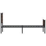vidaXL Cadre de lit en métal sans matelas chêne fumé 75x190 cm