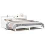 vidaXL Cadre de lit sans matelas blanc 200x200 cm bois massif de pin