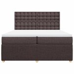 vidaXL Sommier à lattes de lit avec matelas Marron foncé 200x200 cm