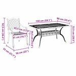 vidaXL Ensemble de salle à manger pour jardin 5 Pièces Blanc Aluminium