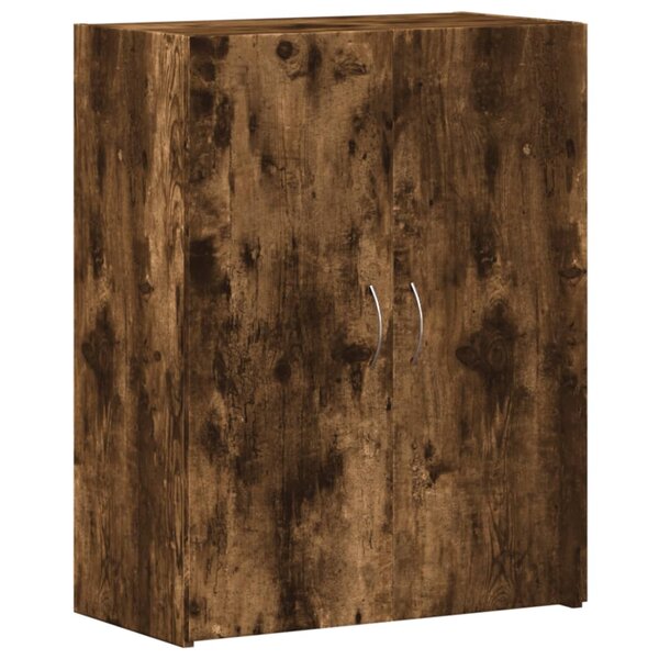 vidaXL Armoire de classement chêne fumé bois d'ingénierie