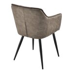 Lot de 2 chaises de salle à manger salon design moderne cuisine 81 x 57 x 53 cm taupe noir 03_0009610