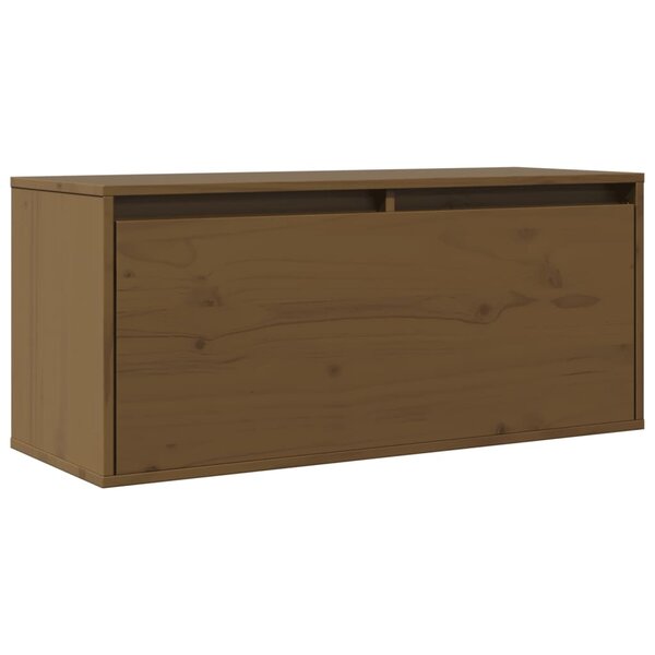 vidaXL Armoire murale Marron miel 80x30x35 cm Bois de pin massif