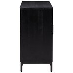 vidaXL Buffet Noir 75x35x70 cm Bois de pin massif